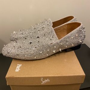 Christian Louboutin Mens Burma version silver spike Size 46